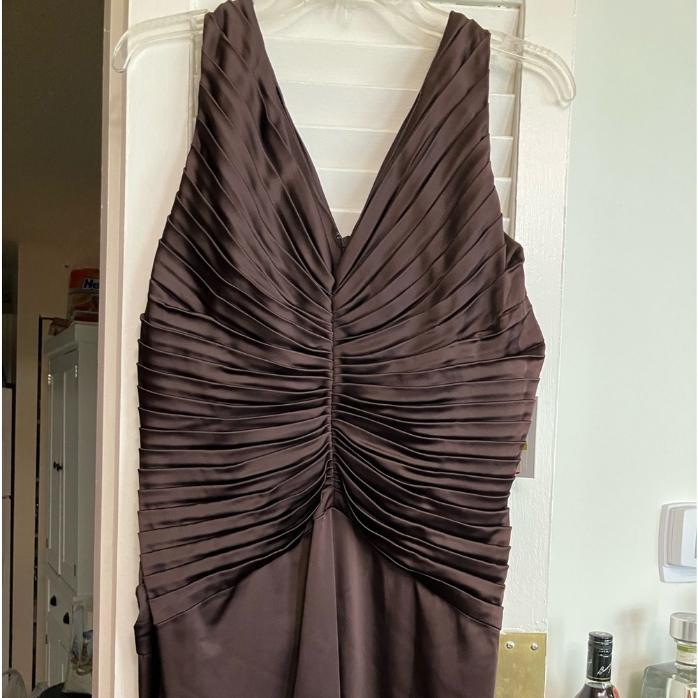 Chocolate colored cocktail dress, size 14, new never worn by Calvin Klein.